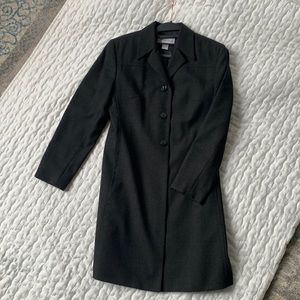 Dark gray knee length coat